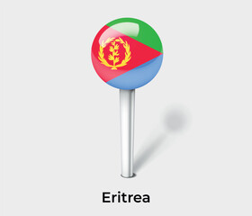 Eritrea country flag pin map marker