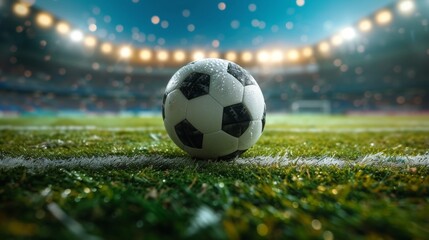 Fototapeta premium Beautiful background for soccer game advertising