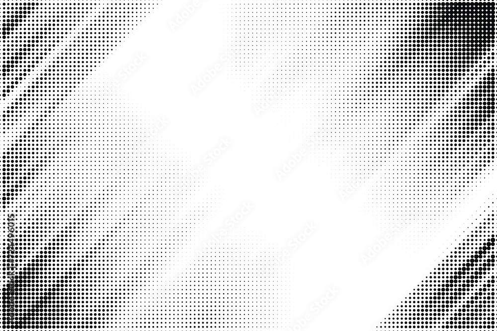Poster Halftone background vector, abstract backdrop design with two tone pattern and copy space for edit your content	
