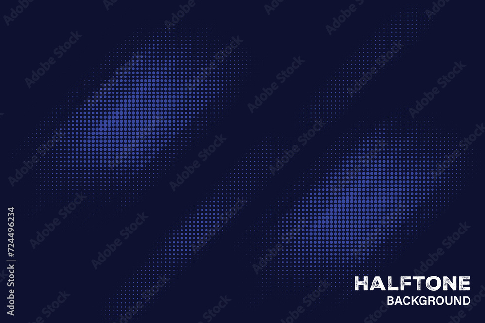 Poster abstract blue and red dynamic wavy line dotted texture ,dark blue background with copy space. modern
