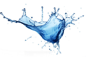 Blue water splash isolated 
