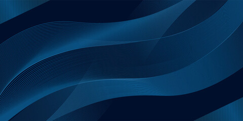 PrintDark blue background. Modern line stripes curve abstract presentation background. Luxury paper cut background. Abstract decoration, golden pattern, halftone gradients, 3d Vector illustration.