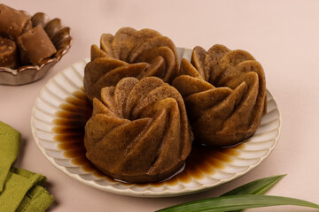 Bolu Peca is a Traditional Steamed Cake from Bugis, Sulawesi, Indonesia.