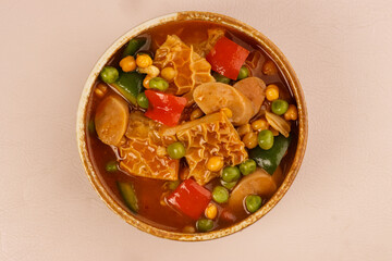 Callos is a Stew made of Ox Tripe, Smoked Sausage, Beans and Bell Peppers in Tomato Sauce. One of...