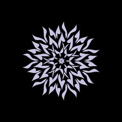 Traditional Thai flower ornament design icon vector