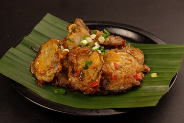 Terong Raos is Crispy Egg Plant in Spicy and Sweet Sauce.