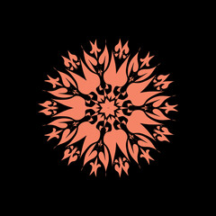 Circular mandala color pattern for Henna
