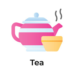 Beautifully designed icon of chinese cultural teapot, trendy editable vector