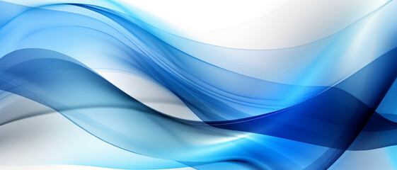 abstract blue  wave white background