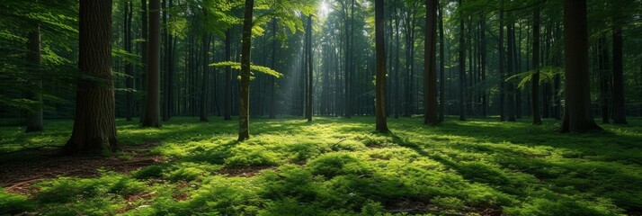 Fototapeta premium Beautiful photo of a summer forest for background