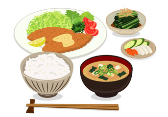 揚げ物_白身魚フライ定食（タルタルソース）