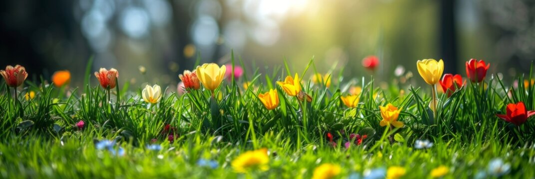 Beautiful photo of a Spring garden for background