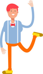 Male Character Relaxing Illustration
