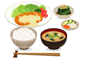 揚げ物_チキン南蛮定食（タルタルソース）