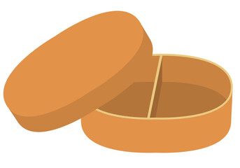 空の弁当箱＿曲げわっぱ弁当_手作り弁当　蓋付き