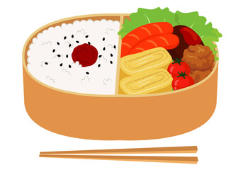 手作り弁当_日の丸弁当_曲げわっぱ