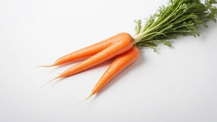 carrots on white backgound in close up photo
