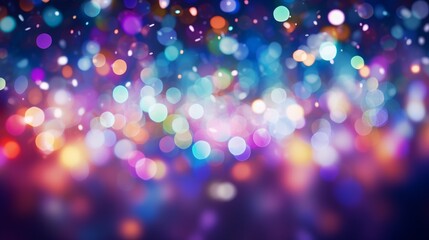 Abstract background with multicolored bokeh lights