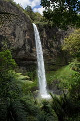Bridal Veils Waterfall. Waikato New Zealand. Forest. Jungle. Waireinga reserve. Pakoka River