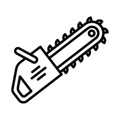 Chain saw icon vector illustration on trendy design