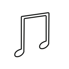 Music note or eight note flat icon for apps and websites vector