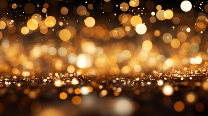 Background of abstract glitter lights. gold and black