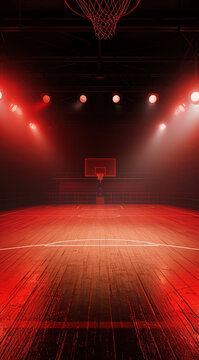 basketball court, generative ai