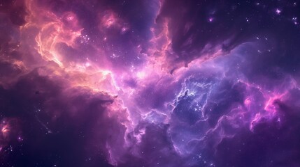 Nebulous Dreams: Enchanting Space Background in Soft Purple and Blue Hues