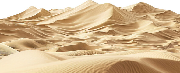 Fototapeta na wymiar Desert sand isolated on transparent background. PNG