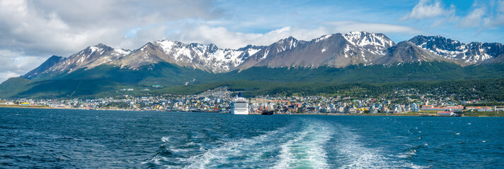 Sailing off from Ushuaia, Tierra del Fuego, Patagonia, Argentina. A major starting point for...