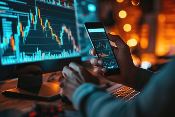 businessman analyze data works on the Insights analytics dashboard for operations management to make investment decisions