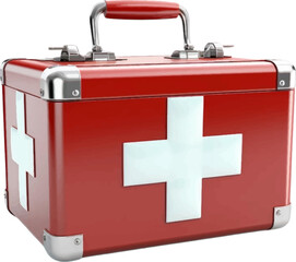 Medical box on white background