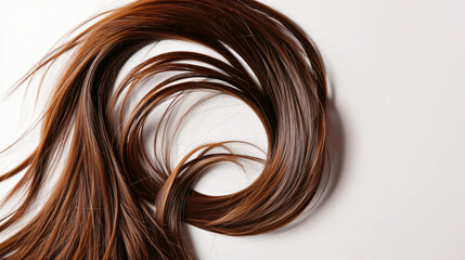 Strands of brown hair