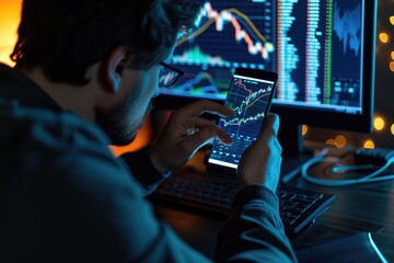 businessman analyze data works on the Insights analytics dashboard for operations management to make investment decisions