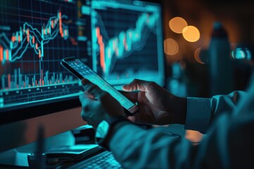 businessman analyze data works on the Insights analytics dashboard for operations management to make investment decisions