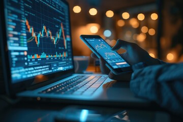 businessman analyze data works on the Insights analytics dashboard for operations management to make investment decisions