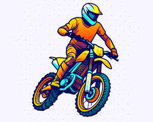 motor cross and flag start