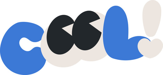 Cute Cool text element vector