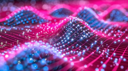 Complex algorithm data analysis hologram  dynamic and dramatic composition with copy space