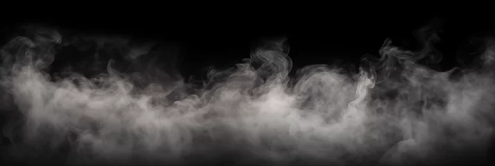 Foto op Plexiglas Smoke overlay fog cloud floor mist background steam dust dark white horror overlay. Ground smoke haze night black water atmosphere smog effect © Thomas Holmes