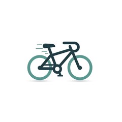 Fototapeta premium Simplified Bicycle Line Art on White