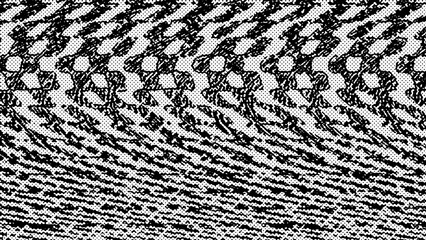 An abstract black and white halftone grunge texture background image.