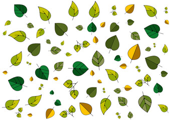 Arrière plan Fond feuillage feuilles multiple arbres et plantes automne printemps vertes