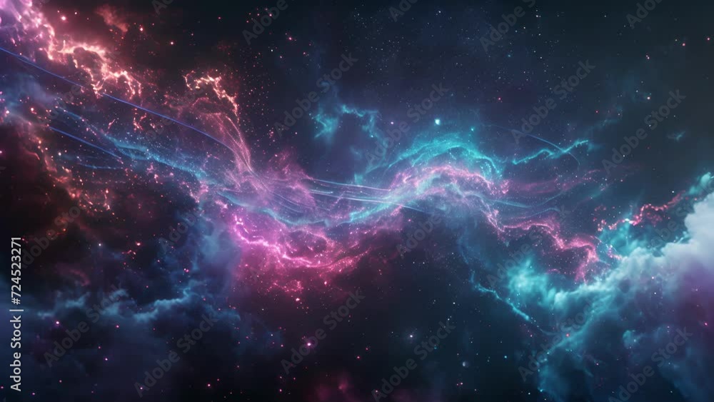 Poster in an otherworldly performance equalizer bars sway and dip to an ethereal beat bringing a cosmic ene