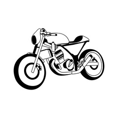 Obraz na płótnie Canvas Caferacer Motorcycle line art