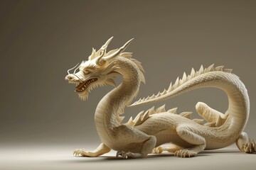 Fototapeta premium Traditional 3d chinese dragon illustration. 3d character dragon bright colors Banner chinese dragon 2024. New Year of the Dragon 2024
