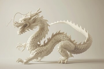 Traditional 3d chinese dragon illustration. 3d character dragon bright colors Banner chinese dragon 2024. New Year of the Dragon 2024