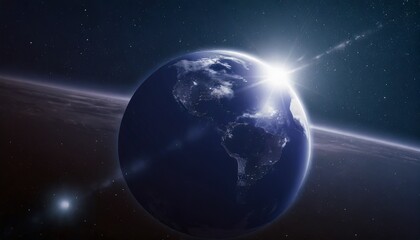 nightly planet earth in dark outer space civilization elements of this image furnished by nasa