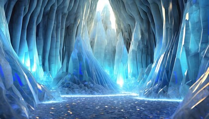 liquid crystal caverns frozen in an abstract futuristic 3d isolated on a background 