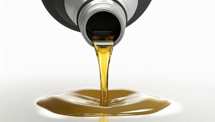 pouring changing car engine oil 